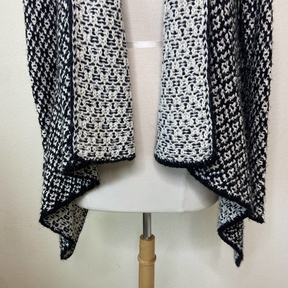 Dex Waterfall Black and White Cardigan Sweater S - Picture 3 of 8